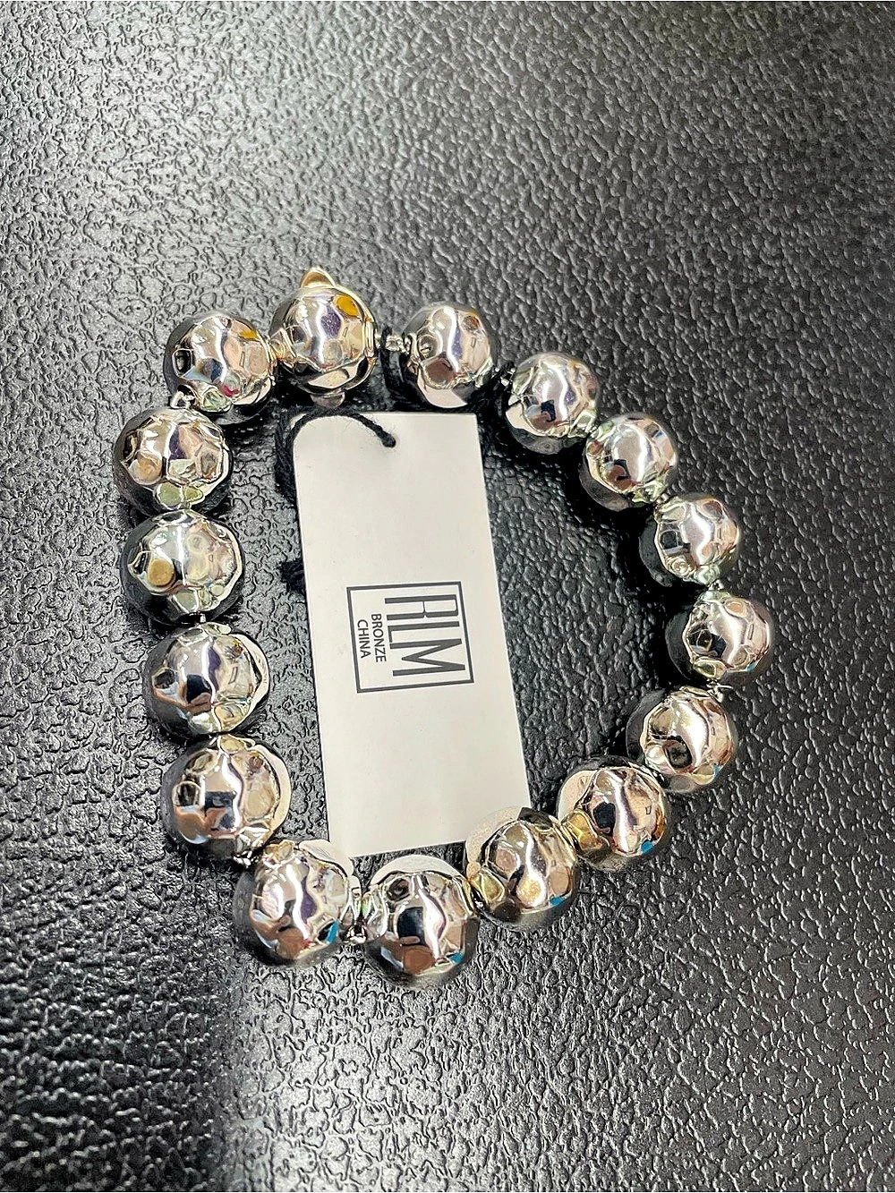 RLM Robert Lee Morris white bronze Beaded Bracelet NWT